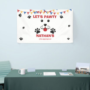 Banderoles Chien de Chien De Chien De Chien Pawty Garçon Anni