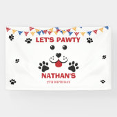 Banderoles Chien de Chien De Chien De Chien Pawty Garçon Anni (Horizontal)