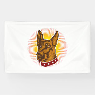 Banderoles Chien de garde Berger belge Malinois
