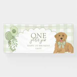 Banderoles Chien de race Retriever Golden One Anniversaire de