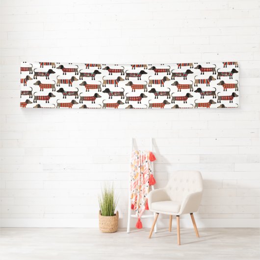 Banderoles Chien de saucisse Dachshund (En situation)