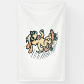 Banderoles Chien de Skateboard (Vertical)