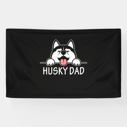 Banderoles Chien Husky Fière (Horizontal)