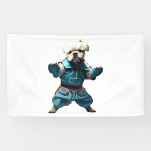 Banderoles Chien Knows Karate transformé