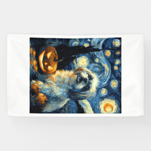 Banderoles Chien Shih Tzu mignon citrouille Jack O Lantern Ha