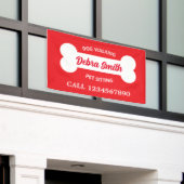 Banderoles Chien sur mesure animal de compagnie assis (Bâtiment extérieur)