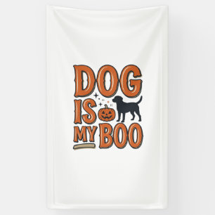 Banderoles Chien Vintage Est Mon Boo Halloween Conception De 