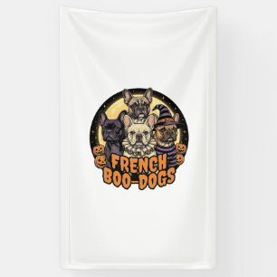 Banderoles Chiens Boo-Français Halloween Design Bouledogue Fr