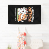 Banderoles Chiens de jeu avec Flower Crowns - Fun Spring Them (En situation)