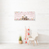 Banderoles Chiens Élevent de mignons chiots Open Party (En situation)