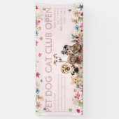 Banderoles Chiens Élevent de mignons chiots Open Party (Vertical)