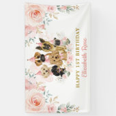 Banderoles Chiens flous Chiens marionnettes Anniversaire Fill (Vertical)