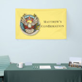 Banderoles Chiffre blanc jaune Confirmation religieuse cathol (Salon professionnel)