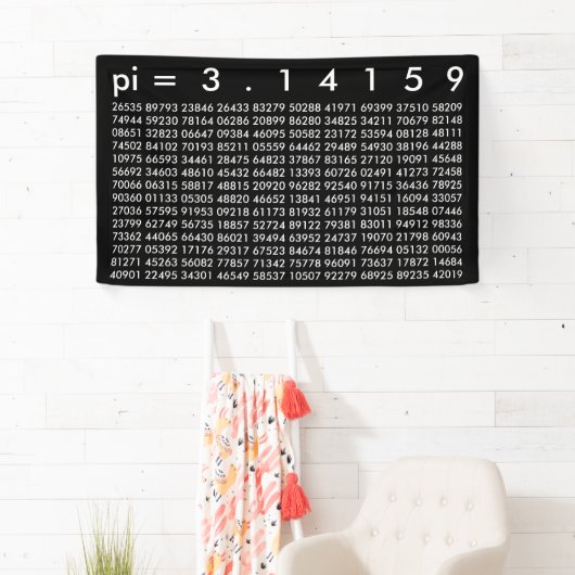 Banderoles chiffres blancs noirs de jour de la Science pi de (En situation)