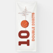 Banderoles Chiffres doubles 10 ans Anniversaire Basketball (Vertical)
