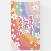 Banderoles Chiffres simples Rainbow Peace Out 10e anniversair (Vertical)