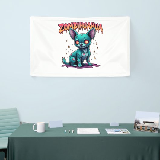 Banderoles Chihuahua Chi Chichi Chiwawa Zombie Chien Hallowee (Salon professionnel)