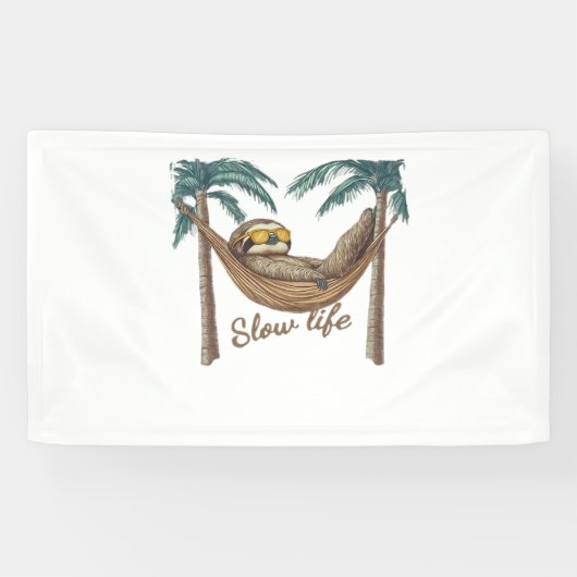 Banderoles Chillin' Sloth dans un hamac T-shirt surdimensionn (Horizontal)