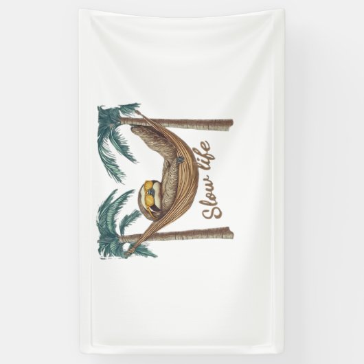 Banderoles Chillin' Sloth dans un hamac T-shirt surdimensionn (Vertical)
