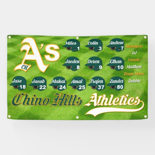 Banderoles Chino Hills AA A's Banner (Horizontal)
