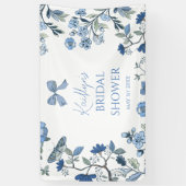 Banderoles Chinoiserie Bleu et Blanc (Vertical)
