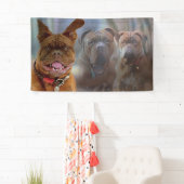 Banderoles Chiot et amis (En situation)