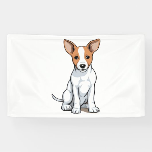 Banderoles Chiot Kawaii Basenji (Horizontal)