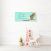 Banderoles Chipmunks Thème Anniversaire fête Personnalisé (En situation)