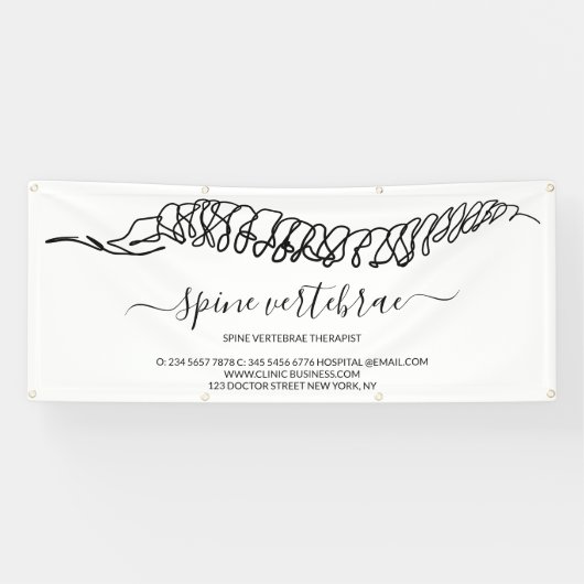 Banderoles Chiropractic Chiropractor Spine Therapist (Horizontal)