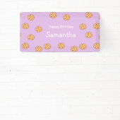 Banderoles Chocolat chips biscuits d'anniversaire violet (Insitu)