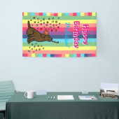 Banderoles Chocolat Labrador fête d'anniversaire Confetti (Salon professionnel)