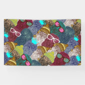 Banderoles Chouette dans la couronne (Horizontal)