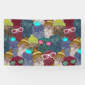 Banderoles Chouette dans la couronne (Horizontal)