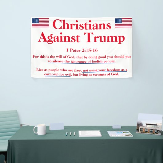 Banderoles Chrétiens contre la protestation d'atout (Salon professionnel)