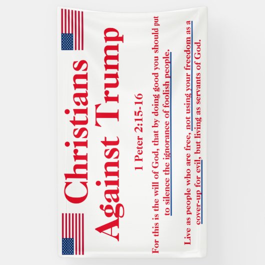 Banderoles Chrétiens contre la protestation d'atout (Vertical)