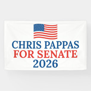Banderoles Chris Pappas pour le Sénat Élection 2026 Parti