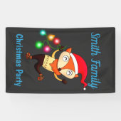 Banderoles Christmas Dancing Fox Custom (Horizontal)