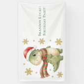Banderoles Christmas Dinosaur Birthday Party (Vertical)