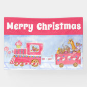 Banderoles Christmas Train Party Banner Decoration  (Horizontal)
