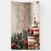 Banderoles Christmas Tree présente Bokeh Joyeux Noël (Vertical)