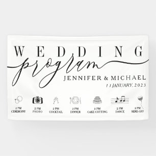 Banderoles Chronologie du programme de la fête de mariage ave