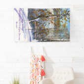 Banderoles Chute de neige aquarelle peinture (En situation)