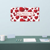 Banderoles Chute des Coeurs rouges Valentine Motif (Salon professionnel)