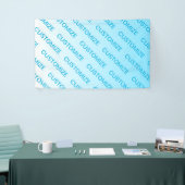 Banderoles Ciel bleu (couleur changeable) Motif Ombre et text (Salon professionnel)