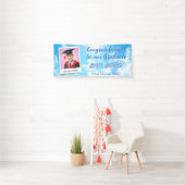 Banderoles Ciel Est La Limite Félicats Photo Graduation Party (En situation)