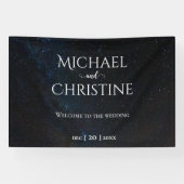 Banderoles Ciel nocturne mariage sous les étoiles (Horizontal)