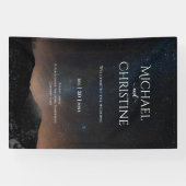 Banderoles Ciel nocturne mariage sous les étoiles (Horizontal)