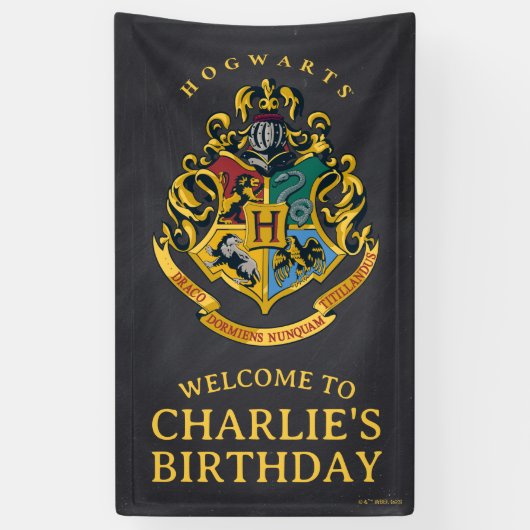 Banderoles Cimier de Poudlard Harry Potter Anniversaire (Vertical)