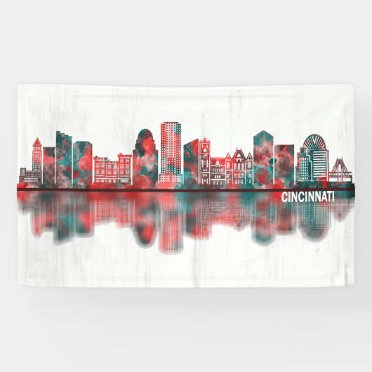 Banderoles Cincinnati USA Skyline (Horizontal)