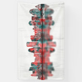 Banderoles Cincinnati USA Skyline (Vertical)